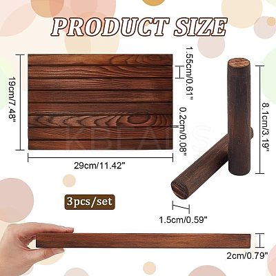 7-Slot Wooden Place Card Display Stands ODIS-WH0029-52C-1
