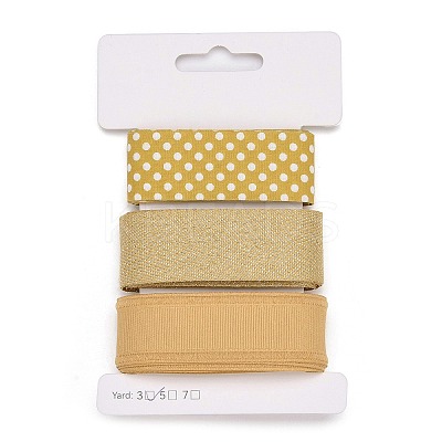 9 Yards 3 Styles Polyester Ribbon SRIB-A014-H02-1