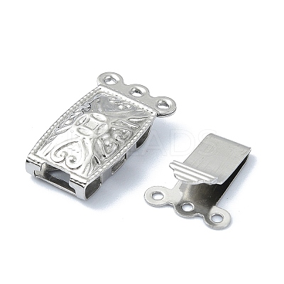 Non-Tarnish 304 Stainless Steel Box Clasp STAS-Q318-03P-1