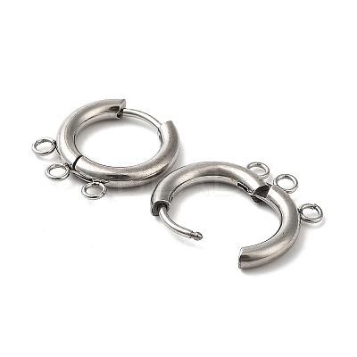 Tarnish Resistant 304 Stainless Steel Huggie Hoop Earring Findings LS-STAS-M320-01P-1