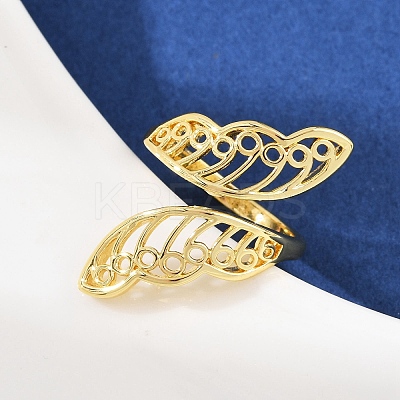 Brass Adjustable Cuff Rings RJEW-C139-16A-G-1
