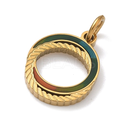 304 Stainless Steel Enamel Pendants STAS-Z189-06G-1