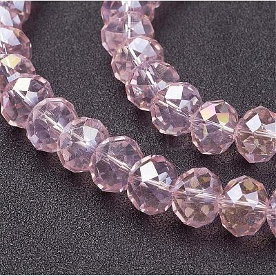 Electroplate Glass Beads Strands X-GR10MMY-59AB-1