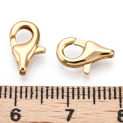 Brass Lobster Claw Clasps X-KK-N254-08G-1