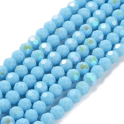 Opaque Glass Beads Strands EGLA-A035-P8mm-L08-1