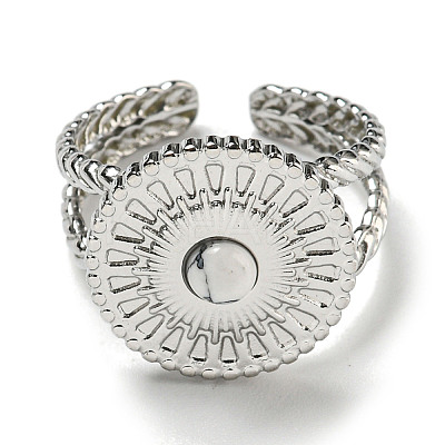 304 Stainless Steel Open Cuff Rings RJEW-C079-17P-1