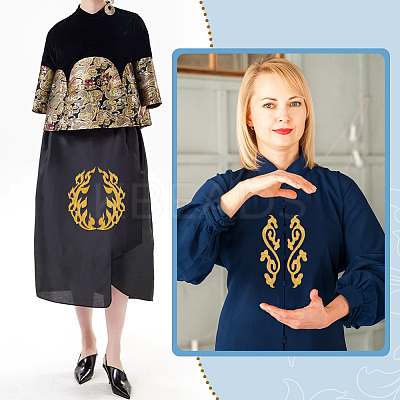 14Pcs 7 Style Auspicious Cloud Computerized Embroidery Cloth Iron on/Sew on Patches DIY-GA0006-30-1