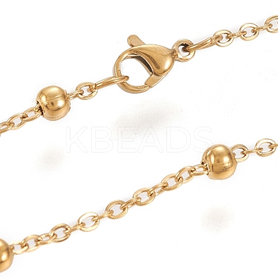 304 Stainless Steel Cable Chain Necklaces NJEW-M183-5G-1