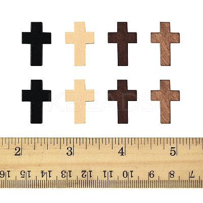 100Pcs 4 Colors Wooden Pendants WOOD-FS0001-50-1