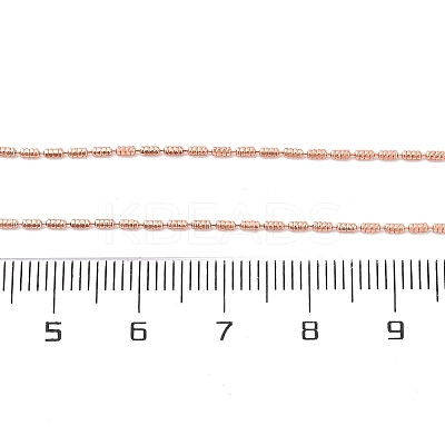 Brass Column Link Chain Necklaces for Women NJEW-D302-05RG-1