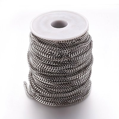 Tarnish Resistant 304 Stainless Steel Twisted Chains Curb Chain CHS-R001-1.2mm-1