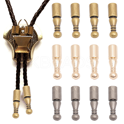 12Pcs 3 Color Alloy Cord Ends FIND-CA0007-14-1