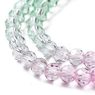 10 Strands Transparent Gradient Color Glass Beads Strands GLAA-CJ0002-09A-1
