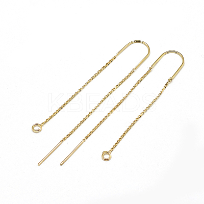 Brass Stud Earring Findings X-KK-T032-163G-1