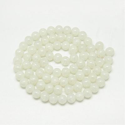 Baking Paint Crackle Glass Bead Strands DGLA-Q023-8mm-YS1-1