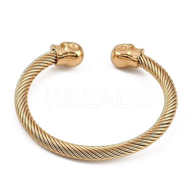 Ion Plating(IP) 304 Stainless Steel Cuff Bangles for Women STAS-M023-11G-1