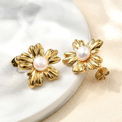 304 Stainless Steel Stud Earring Findings EJEW-F361-15G-1