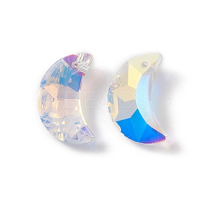 Electroplate Transparent Glass Pendants X-GLAA-A008-10A-1