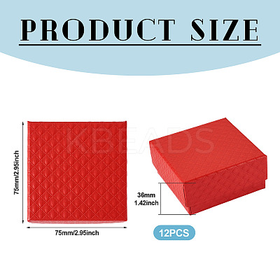 Rhombus Textured Cardboard Gift Storage Boxes CON-TAC0010-03B-04-1
