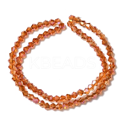 Transparent Electroplate Glass Bead Strands EGLA-YW0001-50B-1