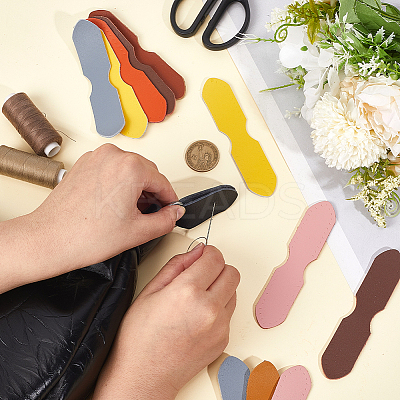 8 Bags 8 Colors Cowhide Purse Suspension Clasps Bag Strap Connector Fabric PURS-CL0001-04B-1