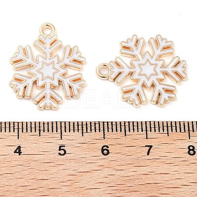Christmas Theme Barrel Plating Alloy Enamel Pendants PALLOY-S192-01KCG-01-1