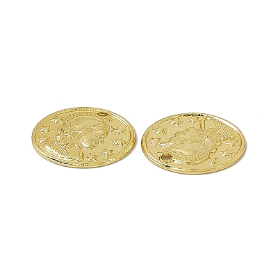 Rack Plating Brass Charms KK-C007-04G-1