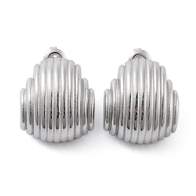 Non-Tarnish 304 Stainless Steel Stud Earrings EJEW-P258-22P-1