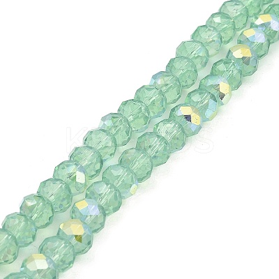 Baking Paint Transparent Glass Beads Strands DGLA-A034-J8mm-B-1