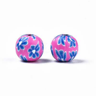 Handmade Polymer Clay Beads X-CLAY-S092-71-1