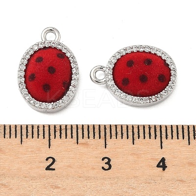 Brass Micro Pave Cubic Zirconia Pendants KK-C158-03E-P-1