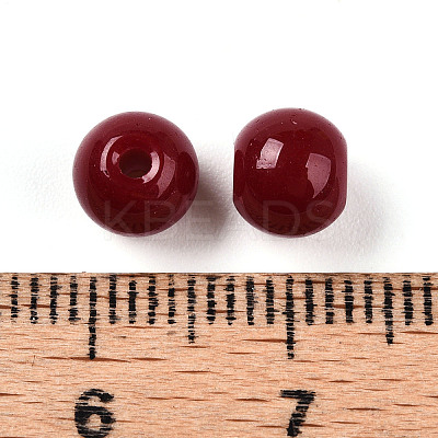 Opaque Solid Color Glass Beads GLAA-N007-6mm-A04-1