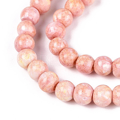 Baking Paint Glass Beads Strands DGLA-N016-4mm-M-1