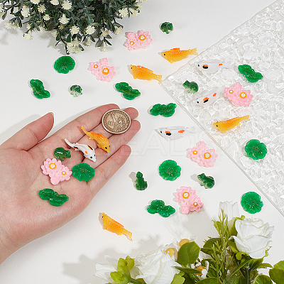 36Pcs 6 Styles Resin Display Decorations DJEW-CN0001-52-1