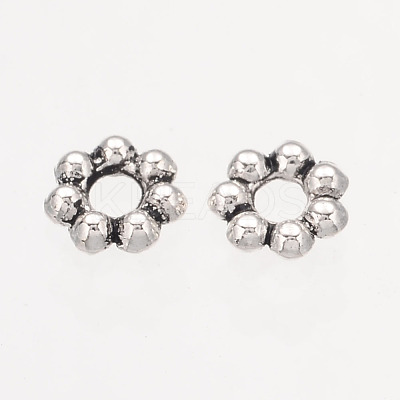 Tibetan Style Alloy Daisy Spacer Beads A61-1