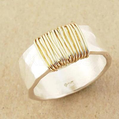 Zinc Alloy Wire Wrapped Finger Rings for Women FS-WG4DD4C-01-1
