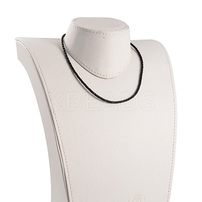 Braided Leather Necklace Making NJEW-JN01551-02-1