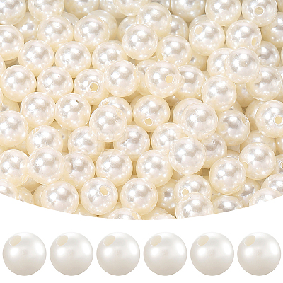 Imitation Pearl Acrylic Beads PEAR-LT0001-02B-1