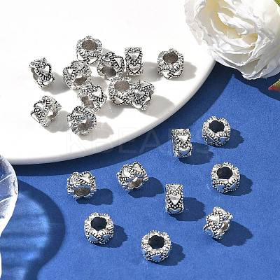 Alloy European Beads PALLOY-S079-076AS-1