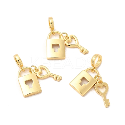 Rack Plating Brass European Dangle Charms KK-B068-17G-1