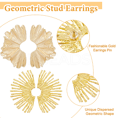 4 Pairs 4 Style Alloy Stud Earrings EJEW-FI0002-66-1