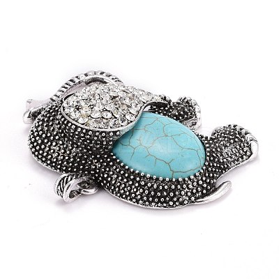 Synthetic Turquoise Big Pendants PALLOY-I214-01AS-1
