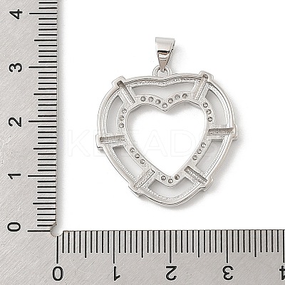 Brass Micro Pave Cubic Zirconia Pendants KK-U047-22P-1