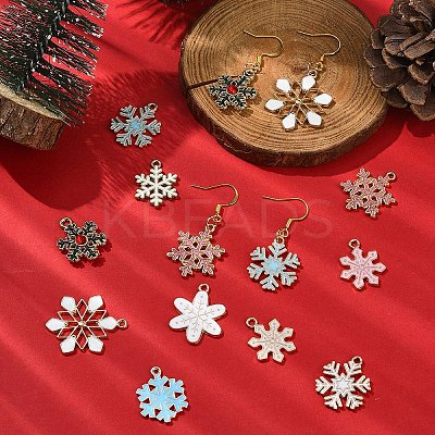 20Pcs 10 Colors Christmas Style Alloy Enamel Pendants ENAM-YW0004-39-1