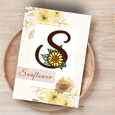 Flower Letter S Carbon Steel Cutting Dies Stencils DIY-WH0309-2371-1