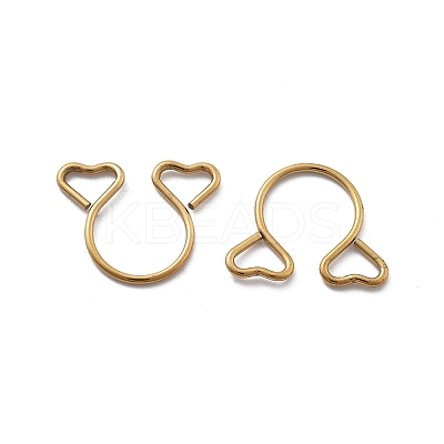 304 Stainless Steel Heart Clip on Nose Rings AJEW-A062-01A-G-1