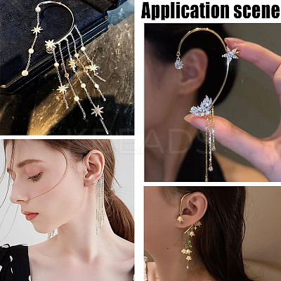 30Pcs 3 Colors Iron Ear Cuff Findings EJEW-SC0001-53-1