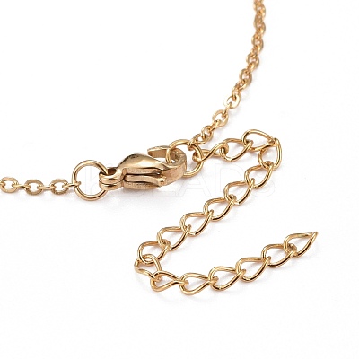 Ion Plating(IP) 304 Stainless Steel Pendant Necklaces NJEW-Z007-01G-1