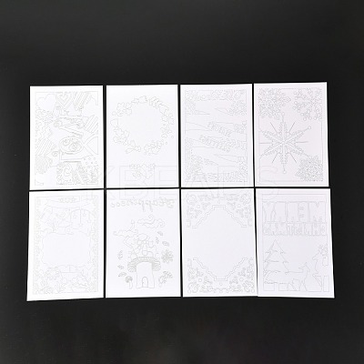 DIY Papercutting Postcard Making Kit DIY-D040-01-1