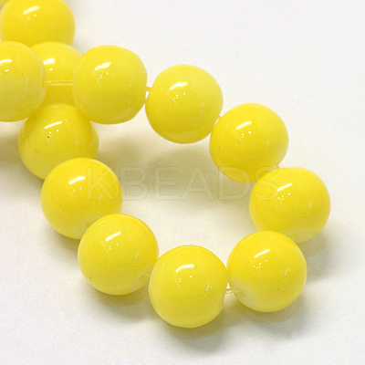 Baking Paint Glass Round Bead Strands DGLA-Q020-8mm-05-1